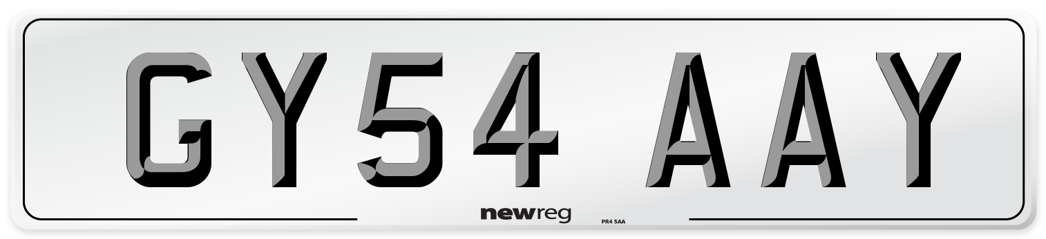 GY54 AAY Number Plate from New Reg